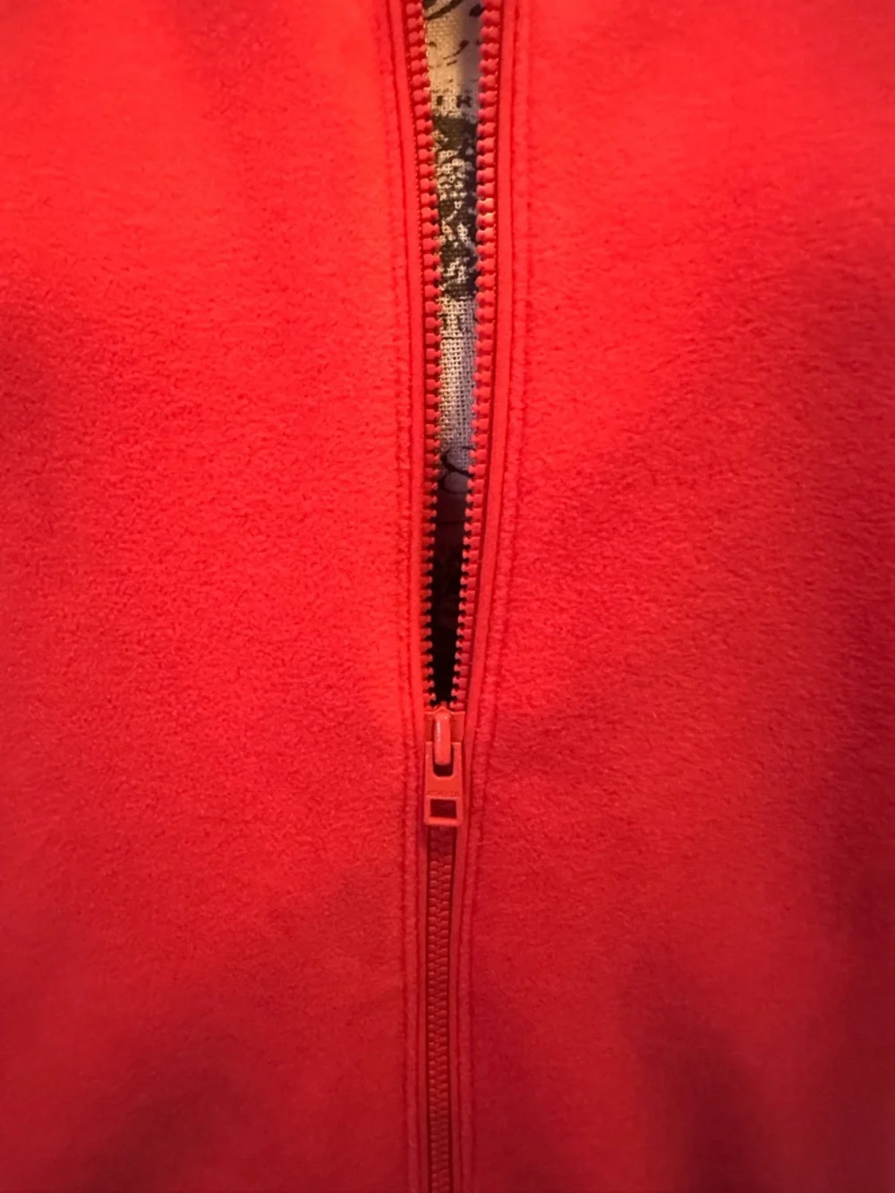ATHLETA Zion Microfleece Full Zip Athletic Baseball Jacket Red/Orange